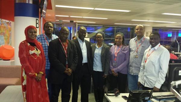 With the BBC Hausa Service team including producers: Ahmed Abba, Mansur Liman, Aichatou Moussa, Alhaji Diori Coulibaly etc, after my participation in the Focus on Africa TV Programme. 24 September 2014